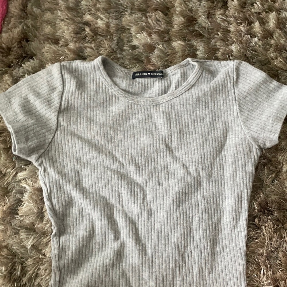 Grey brandy melville crop top